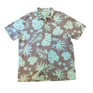 Folk Men’s Shirt Hawaiian Short Sleeve Monstera NWT Size Large